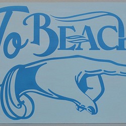 To Beach Sign【ウッドサイン】 1枚目の画像