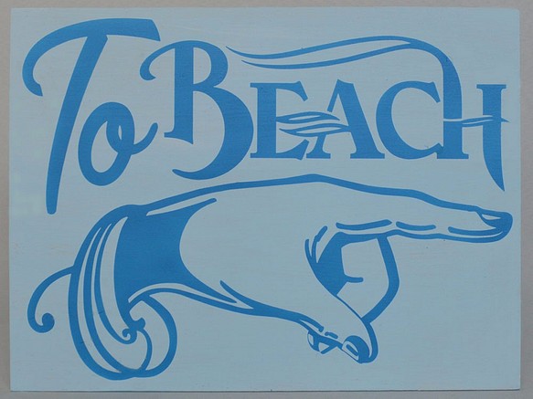 To Beach Sign【ウッドサイン】 1枚目の画像