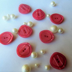 レトロボタン★8個《ピンク》　～ヴィンテージボタン～ 1枚目の画像