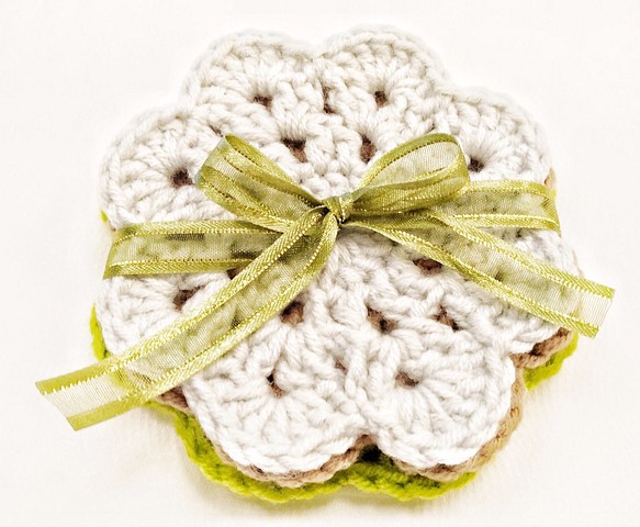森林系花語毛線杯墊 (Crochet Coasters - Forest) 第1張的照片