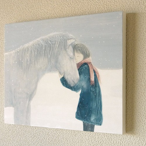 馬と少女 日本画 イラスト 平良レイ 通販 Creema クリーマ ハンドメイド 手作り クラフト作品の販売サイト