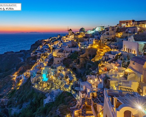 【送料無料】A4～A0版アート絶景写真「ギリシャ、サントリーニ島