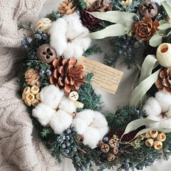 【Creema限定】Christmas wreath〜natural❇︎Mサイズ 1枚目の画像