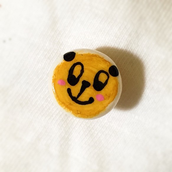 QQ貓熊鬆餅耳環(單耳) (可改耳夾式) ((滿600隨機送神秘小禮物)) 第1張的照片