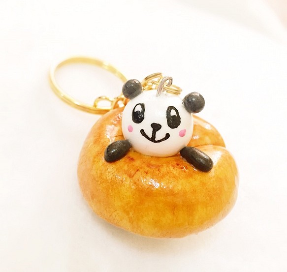 貝果QQ貓熊鑰匙圈(可改磁鐵) ((滿600隨機送神秘小禮物)) 第1張的照片