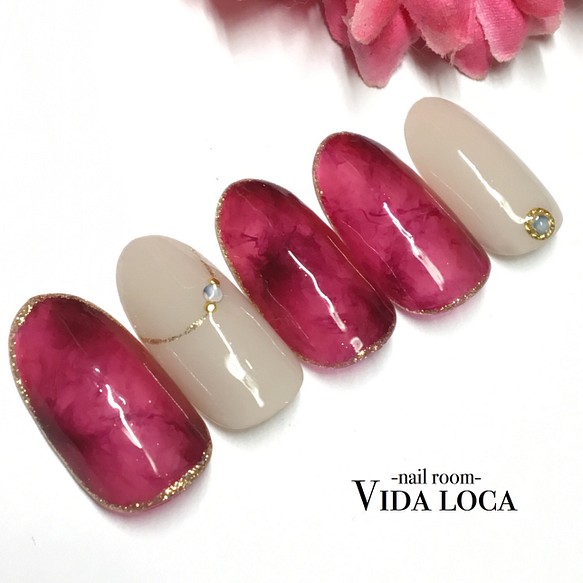 赤べっ甲ネイル ネイルチップ ネイルシール Nailroom Vida Loca 通販 Creema クリーマ ハンドメイド 手作り クラフト作品の販売サイト