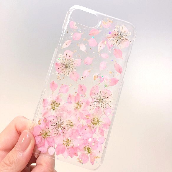 春のピンク押し花スマホケース Galaxyaquosxperia専用ページ 押し花スマホカバー スマホケース カバー Yuumi 0926 通販 Creema クリーマ ハンドメイド 手作り クラフト作品の販売サイト