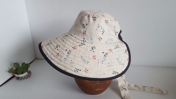 夏のレースの帽子〜バレエベア綿の布 1枚目の画像
