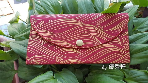優秀な玄〜日本のブロンズコットンラッキーレッド封筒バッグ通帳バッグ 1枚目の画像