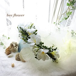 プルメリアの花かんむり〜pure white〜 1枚目の画像