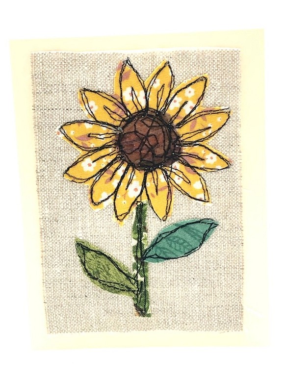ハンドメイド　ひまわり　Sunflower バースデーカード　メッセージカード　 1枚目の画像