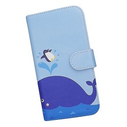 全機種対応 手帳型スマホケース クジラ ペンギン 海 空  103 1枚目の画像