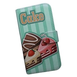 全機種対応 手帳型スマホケース スイーツ ケーキ イチゴ チェリー チョコレート 328 1枚目の画像