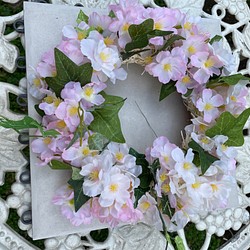 creema限定♡桜のリース＊造花　直径約25㎝ 1枚目の画像