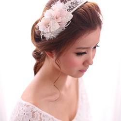 Lace bridal millinery headband +Romantic+ 1枚目の画像