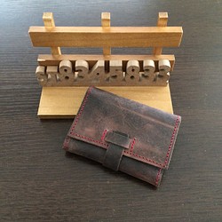 本革 カードケース 名刺入れ 姫路レザー ハンドメイド 1枚目の画像