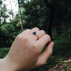 [Mush] Minimal Circular Ring 幾何 黃銅 圓形 天然石 介指 戒子 戒指 第1張的照片