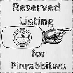 Reserved Listing for Pinrabbitwu 第1張的照片