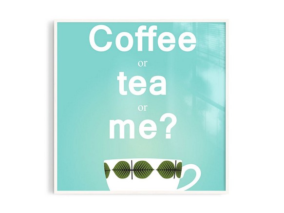 ポスター•tw丨コーヒーかお茶か私か？/イラスト/絵画/ポスター/サイズはカスタマイズ可能 1枚目の画像