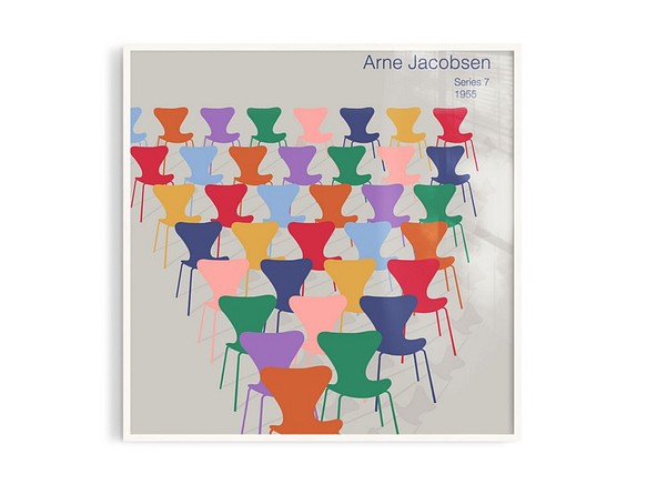 Poster • tw 丨Arne Jacobsen Series 7/插畫/掛畫/海報/尺寸可客製 第1張的照片