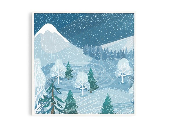 ポスター•tw丨雪山へのオード/イラスト/絵画/ポスター/サイズはカスタマイズ可能 1枚目の画像