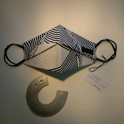 オリガミマスク　浴衣　綿100％　エコデザイン 20120055 origami mask 1枚目の画像