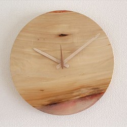 【在庫処分　値引きセール】　直径30cm-30　木とレジンの掛け時計　River clock 1枚目の画像