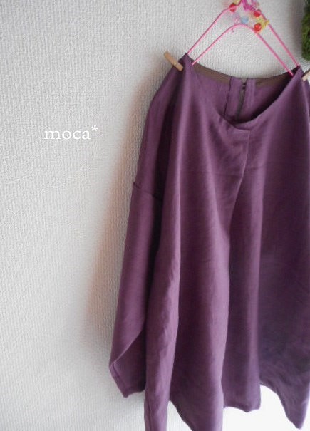 【訂單生產/再次上架】亞麻前裝簡約襯衫★煙紫 第1張的照片