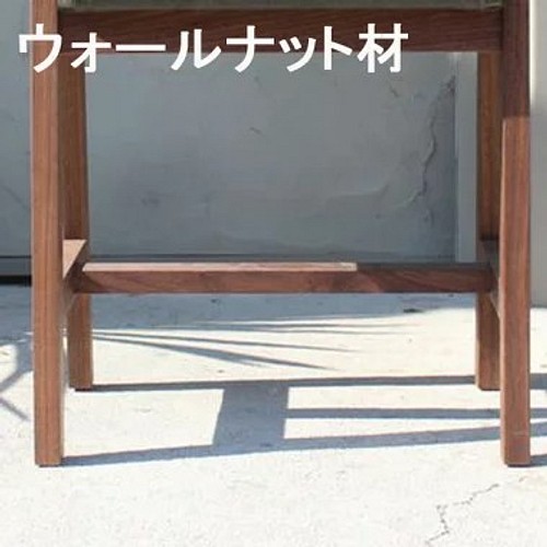 スツール レザータイプ ウォールナット材 無垢材［送料無料］イス 椅子 