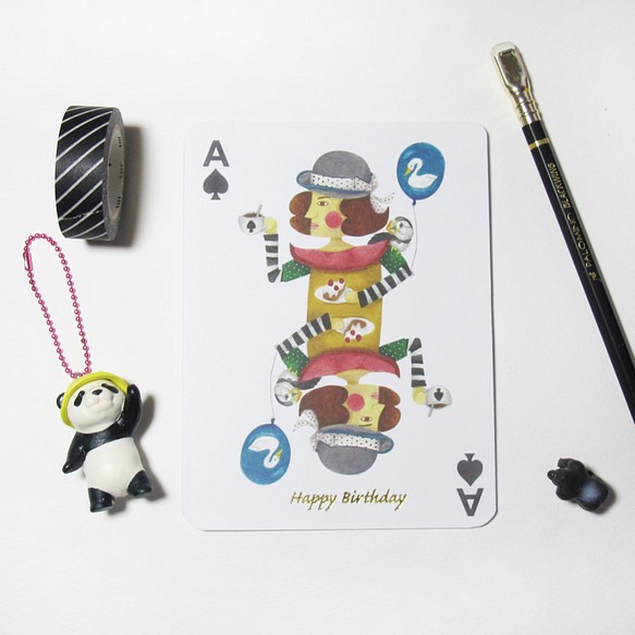 パンダの食料品店 - 朴グラム金箔カードバースデーカードバレンタインカード誕生日カード 1枚目の画像