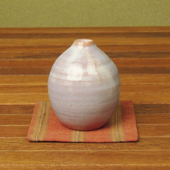 萩燒迷你花瓶（紫色） 第2張的照片