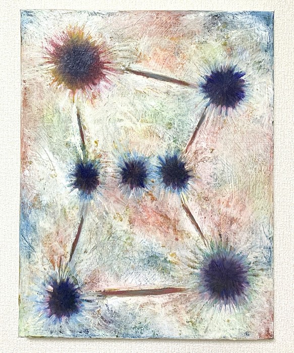お買い求めしやすい価格 原画 油絵 プチオリオン 星座のアート 抽象画 F6号