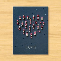 手工捲紙夜光卡片：星空系列_來自遠方的愛戀-愛在流星漫遊下 第1張的照片