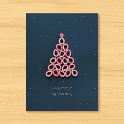 手工捲紙夜光卡片 _ 光明希望聖誕樹 B 第1張的照片