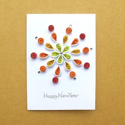 ハンドロールカード：花火_A（新年のグリーティングカード、あなたのカードに感謝、ユニバーサル・カード） 1枚目の画像