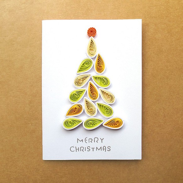 手工捲紙卡片：聖誕樹 E（聖誕卡、聖誕節） 第1張的照片