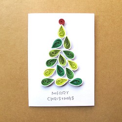 手工捲紙卡片：聖誕樹 D（聖誕卡、聖誕節） 第1張的照片
