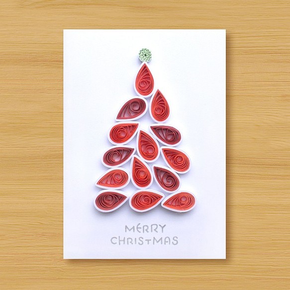 手工捲紙卡片：聖誕樹 L（聖誕卡、聖誕節） 第1張的照片