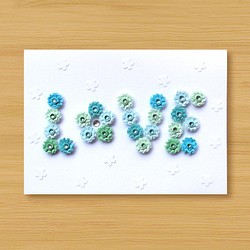 手工捲紙卡片：花樣Love_B（母親卡、情人卡、婚禮賀卡） 第1張的照片