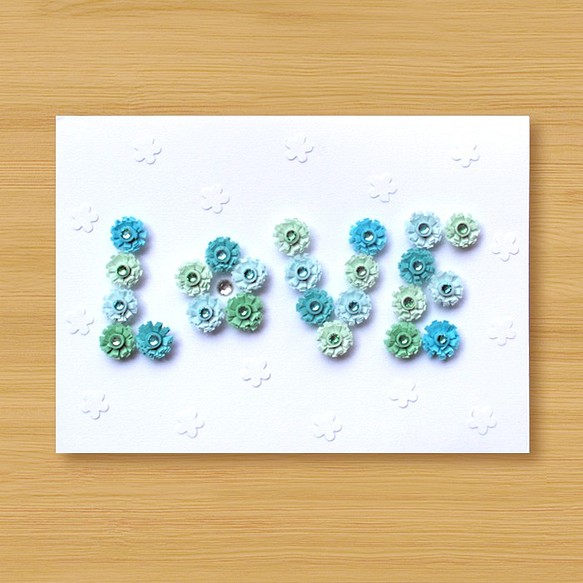 手工捲紙卡片：花樣Love_B（母親卡、情人卡、婚禮賀卡） 第1張的照片