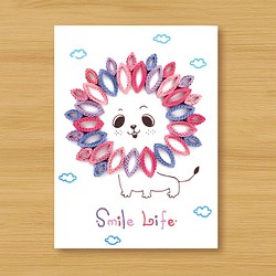 手工捲紙卡片：小獅子 Smile Life_C（感謝卡、生日卡、萬用卡、加油卡） 第1張的照片