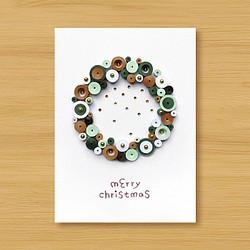 手工捲紙卡片：可愛泡泡聖誕祝福花圈_D（聖誕卡、聖誕節、聖誕花圈） 第1張的照片