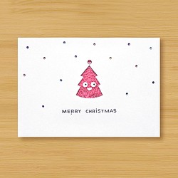 手工夜光卡片：小小聖誕樹 A（聖誕卡、聖誕節） 第1張的照片