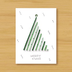 手作りのロール紙：特別なクリスマスの祝福を与えるMERRY X&#39;MAS_B（クリスマスカード、クリスマス） 1枚目の画像