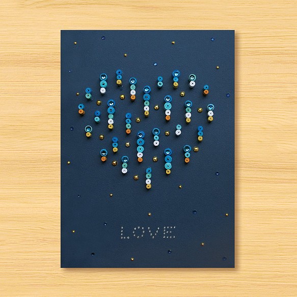 手作りロール紙カード：星空シリーズ-遠くからの愛‧流星の下で愛が漂う 1枚目の画像