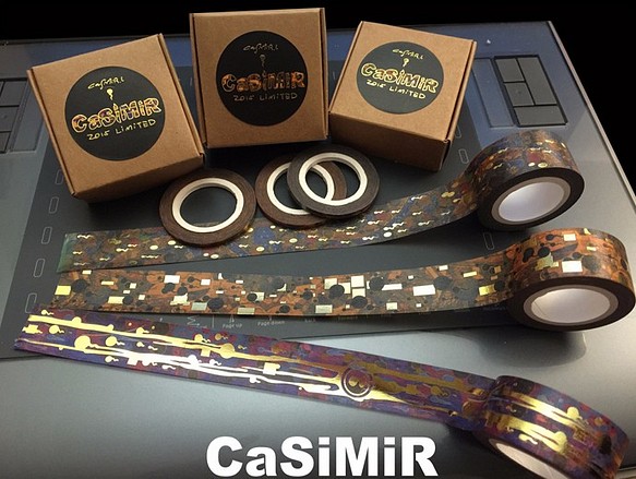 CaSiMiR 燙金紙膠帶-鎏金 蜁金 秘金／三入一組 第1張的照片