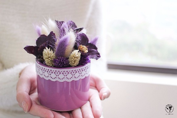 紫木棉的記憶 《紫色手作松花》禮物 居家擺飾 辦公桌小物 情人節回禮 第1張的照片