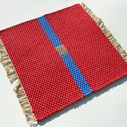 北欧手織りラグマット 1枚目の画像