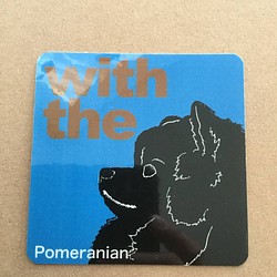 SALE ステッカー 犬 DOG IN CAR  車 玄関 ポメラニアン ブラック 1枚目の画像