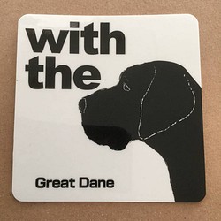SALE ステッカー 犬 DOG IN CAR  車 玄関 グレートデーン 1枚目の画像